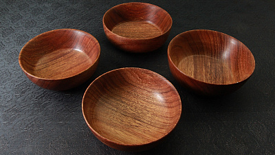 BMul-1 - Set of 4 small Tasmanian Blackwood Bowls